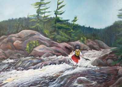 Image of a Becks Hofstetter oil painting - Kayak on the Mississauga