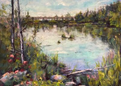Image of a painting by Carrie Ruddy - Balsam Marsh - Soft Pastel