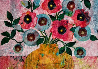 Image of Stephanie Katrina's Yellow Vase. Mixed media.